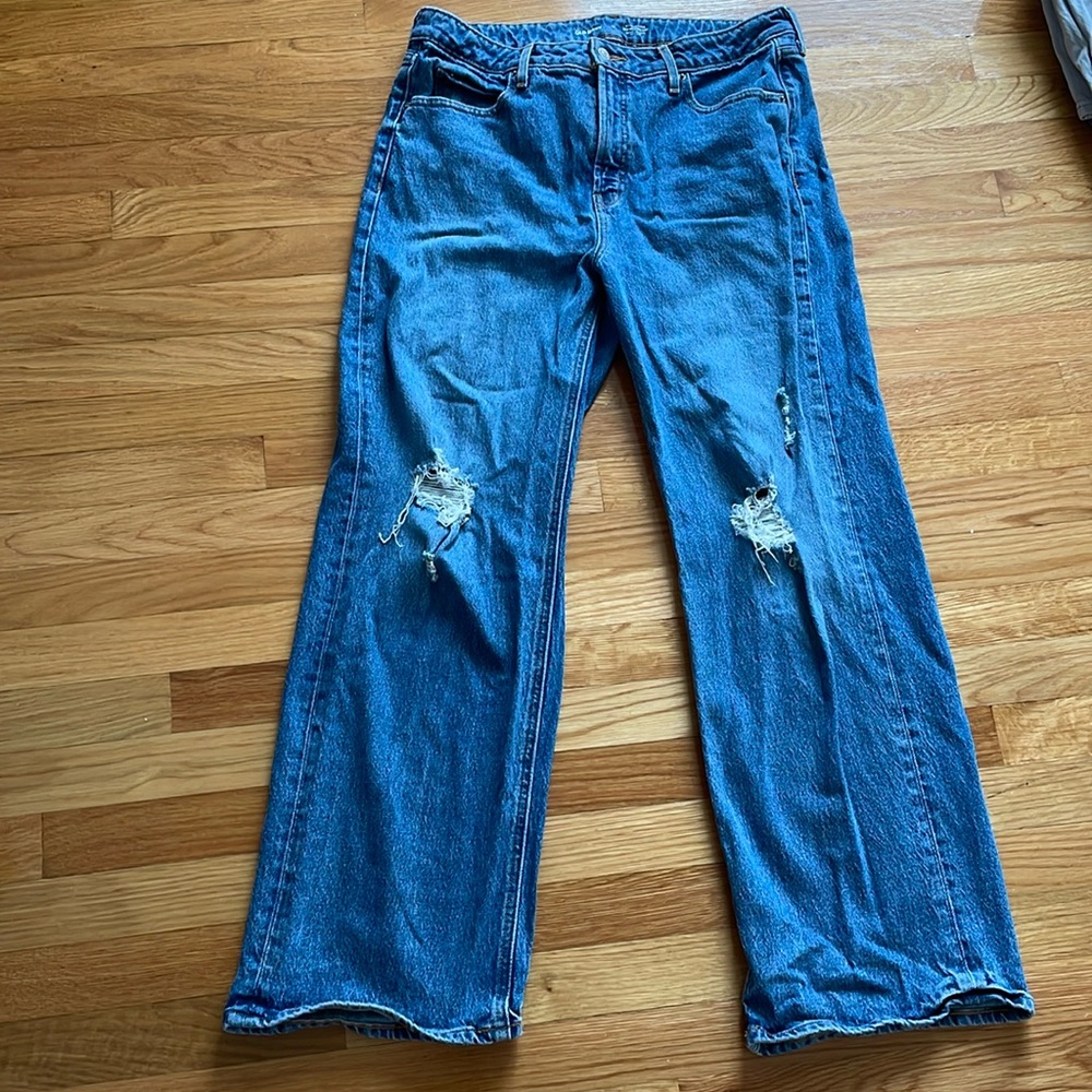 Old navy extra high rise sky high wide leg size 14 jeans